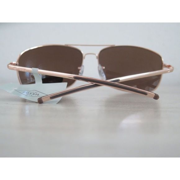 Fossil Women's Gold/Brown Aviator Sunglasses - Picture 6 of 9